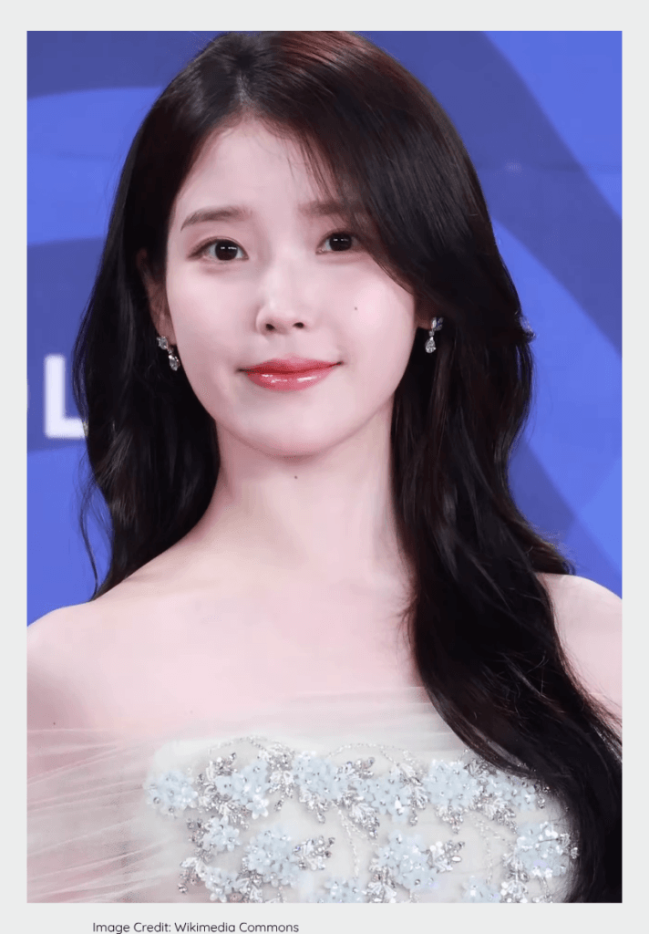 Acclaimed singer IU featuring prominently as one of the Most-Searched Idols