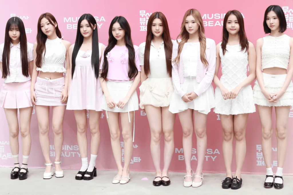 Hearts2Hearts K-pop group December 2025 brand ranking twenty third niche momentum