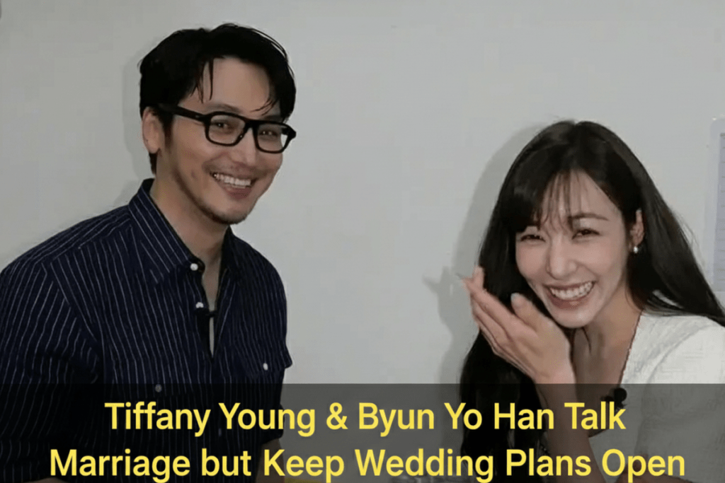 Tiffany Young and Byun Yo Han at a 2024 Uncle Samsik media appearance