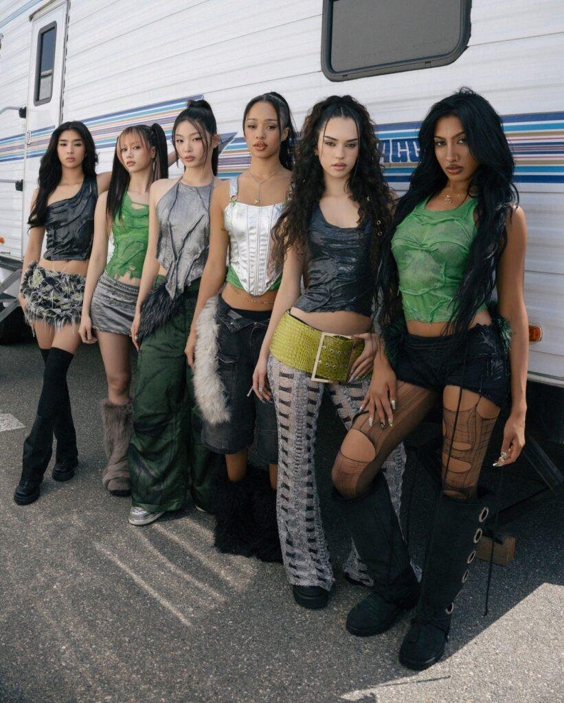 KATSEYE Y2K aesthetics and fashion for Gabriela