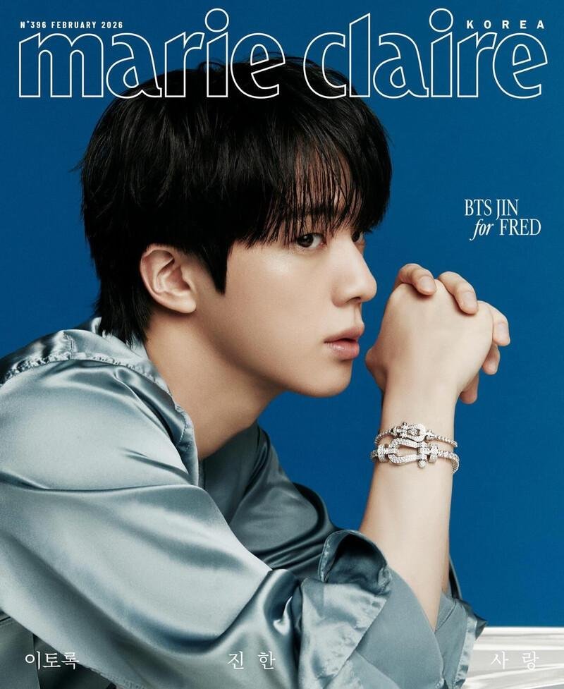 Jin BTS Marie Claire magazine diamond milestone achievement K-pop star editorial photoshoot