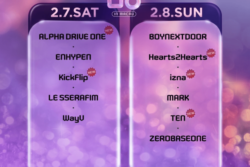 Music Core Macau 2026 lineup poster