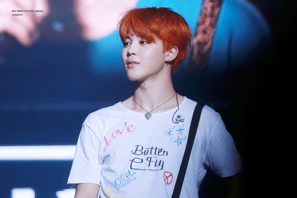 BTS Jimin smiling during an event appearance