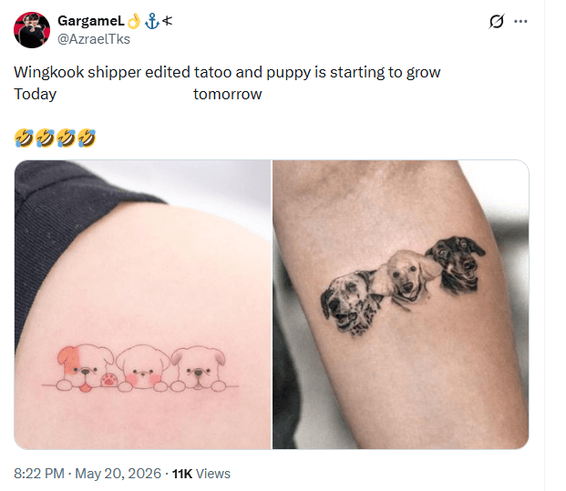 Netizens criticizing ARIRANG logo amid Winter Jungkook dating rumors