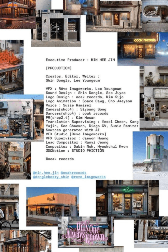 OOAK Records teaser visuals showing virtual storefronts in multiple global cities