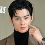 Cha Eunwoo photoshoot portrait with soft lighting and flawless visuals