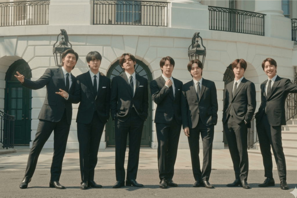 Flagged BTS Gwanghwamun concert scalping listings and official ticketing notice