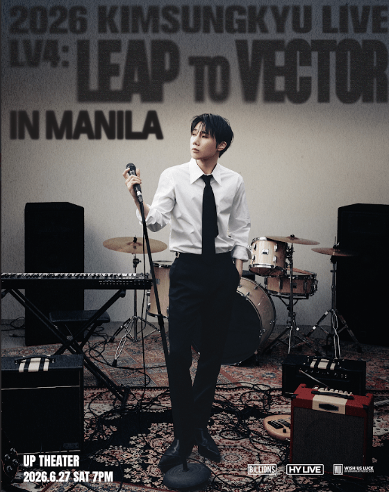 Kim Sung Kyu performing at the LV4 Leap to Vector final show in Manila at the UP Theater.