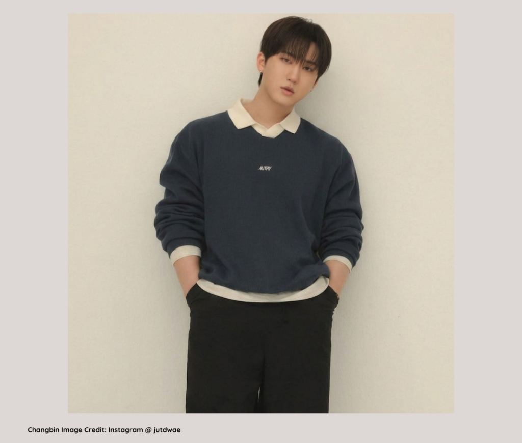 Stray Kids Changbin sharp visuals often ranked among ugly k pop idols.