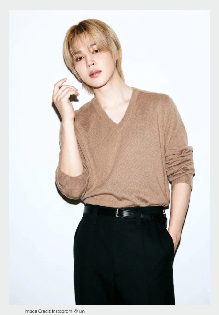 Most loved K-pop idols 2026 featuring Jimin performing his solo hit Arirang.