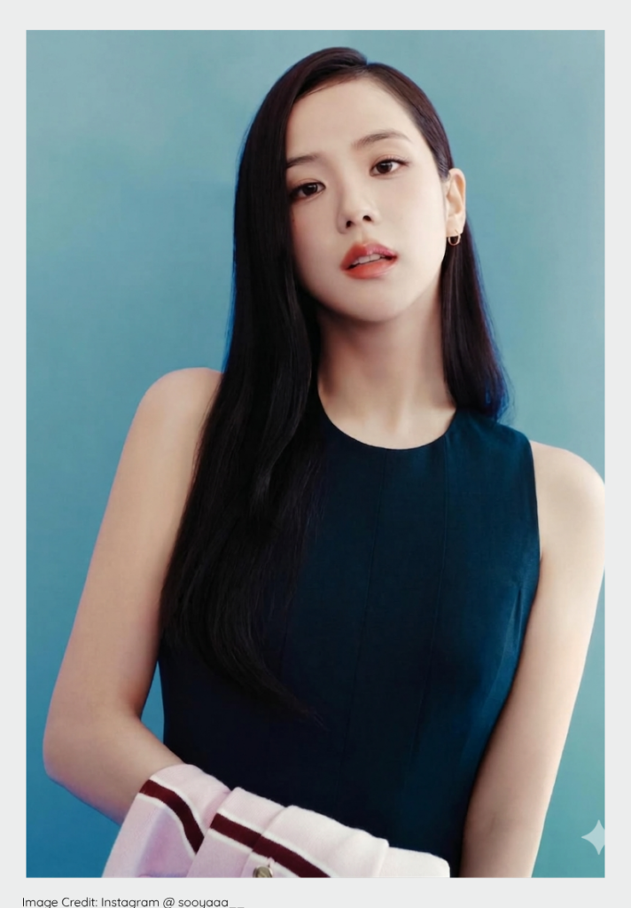 Jisoo of BLACKPINK for her 2026 Dior global beauty campaign shoot.