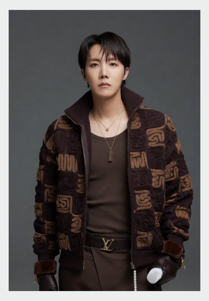 J-hope of BTS showcasing his signature street style in early 2026.