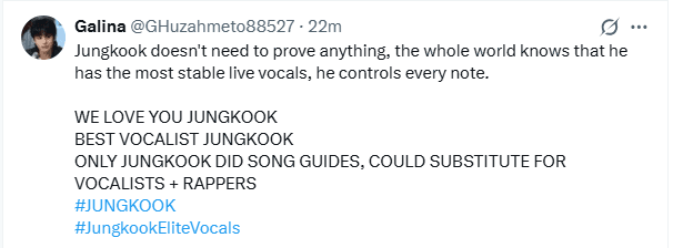 Fans comment on social media defending Jungkook's singing raymond stadium 2026