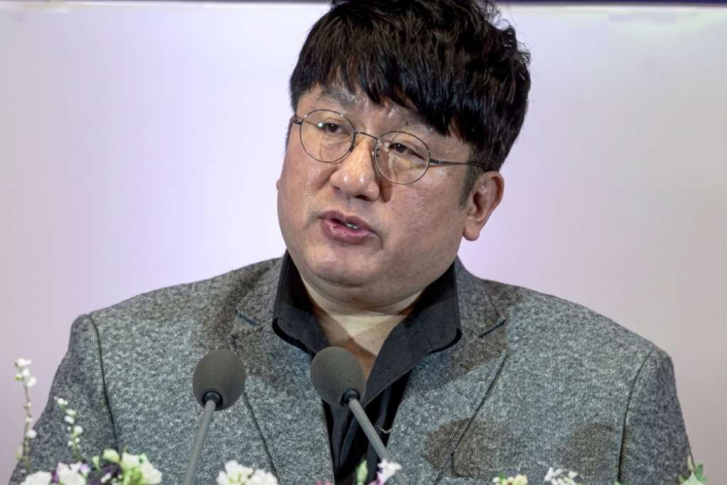 Bang Si-hyuk during public appearance