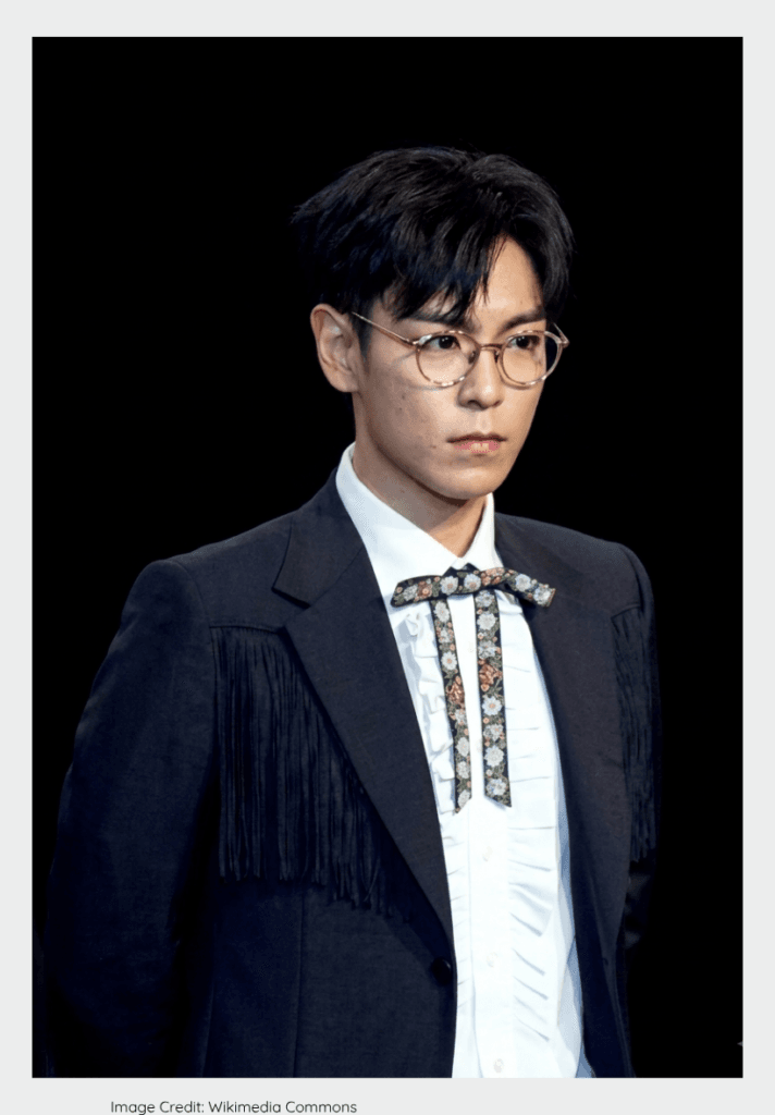 Big Bang T.O.P portrait, iconic handsome K-pop idol visual