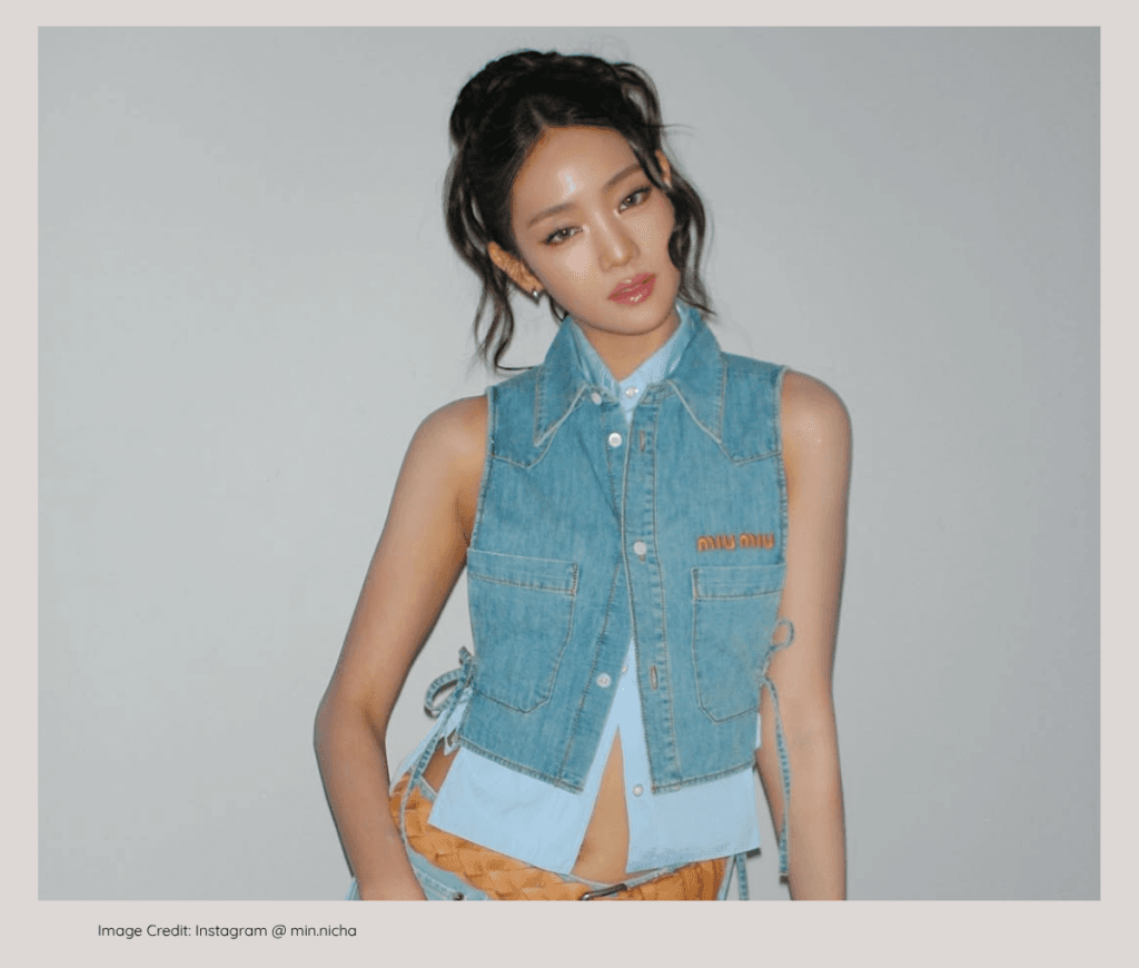 (G)I-DLE Minnie posing stylishly, from a prominent, wealthy Thai family.