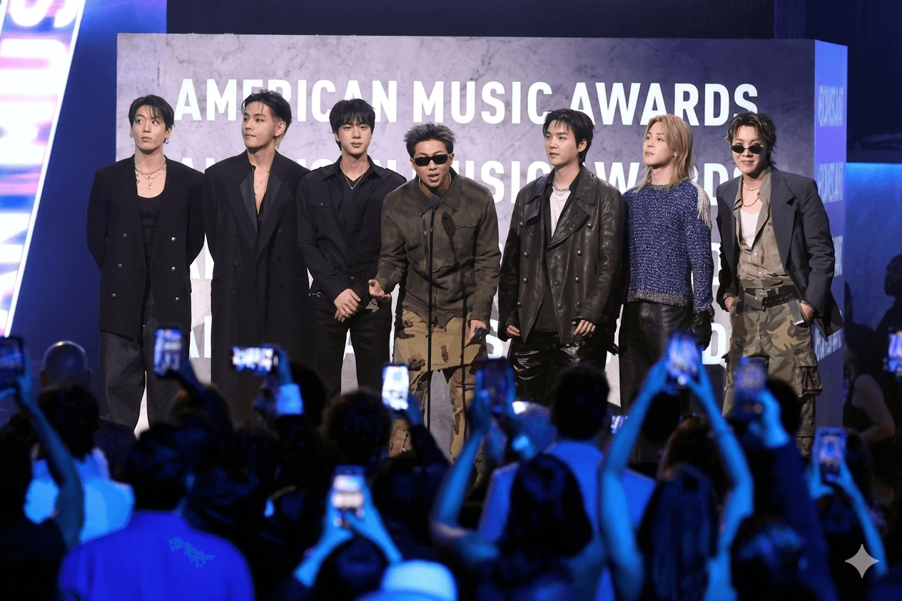 Read more about the article BTS Makes History at the 2026 AMAs by Winning Three Awards
