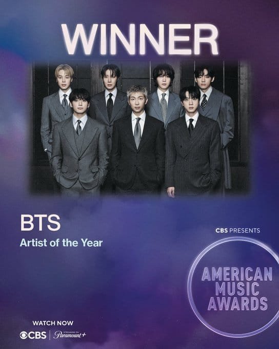 BTS wins Artist of the Year at the 2026 AMAs
