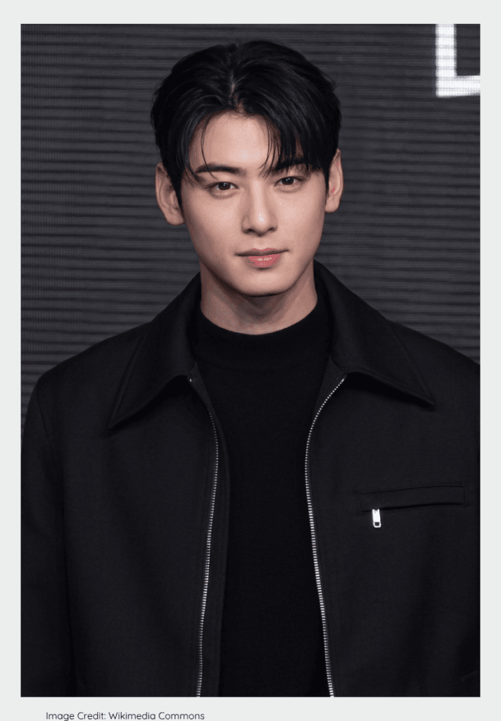 Cha Eun-woo ranked as a top male K-pop idol and actor.