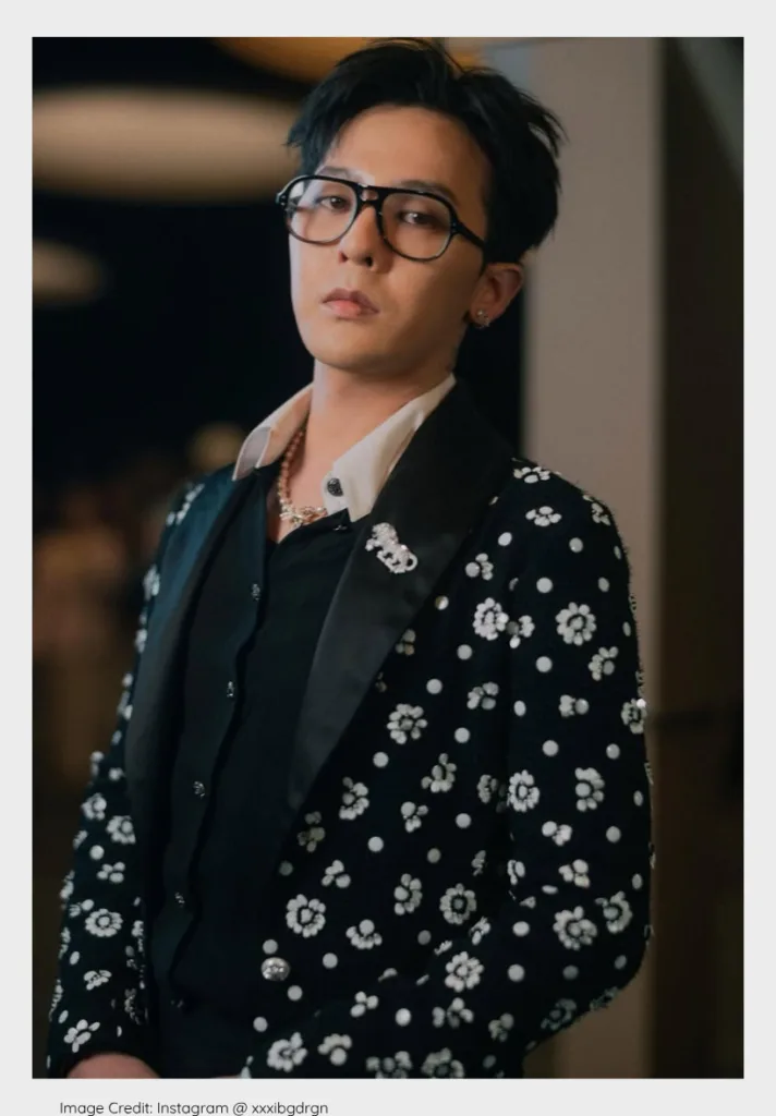 K-pop legend G-Dragon, a perennial top-ranked idol.