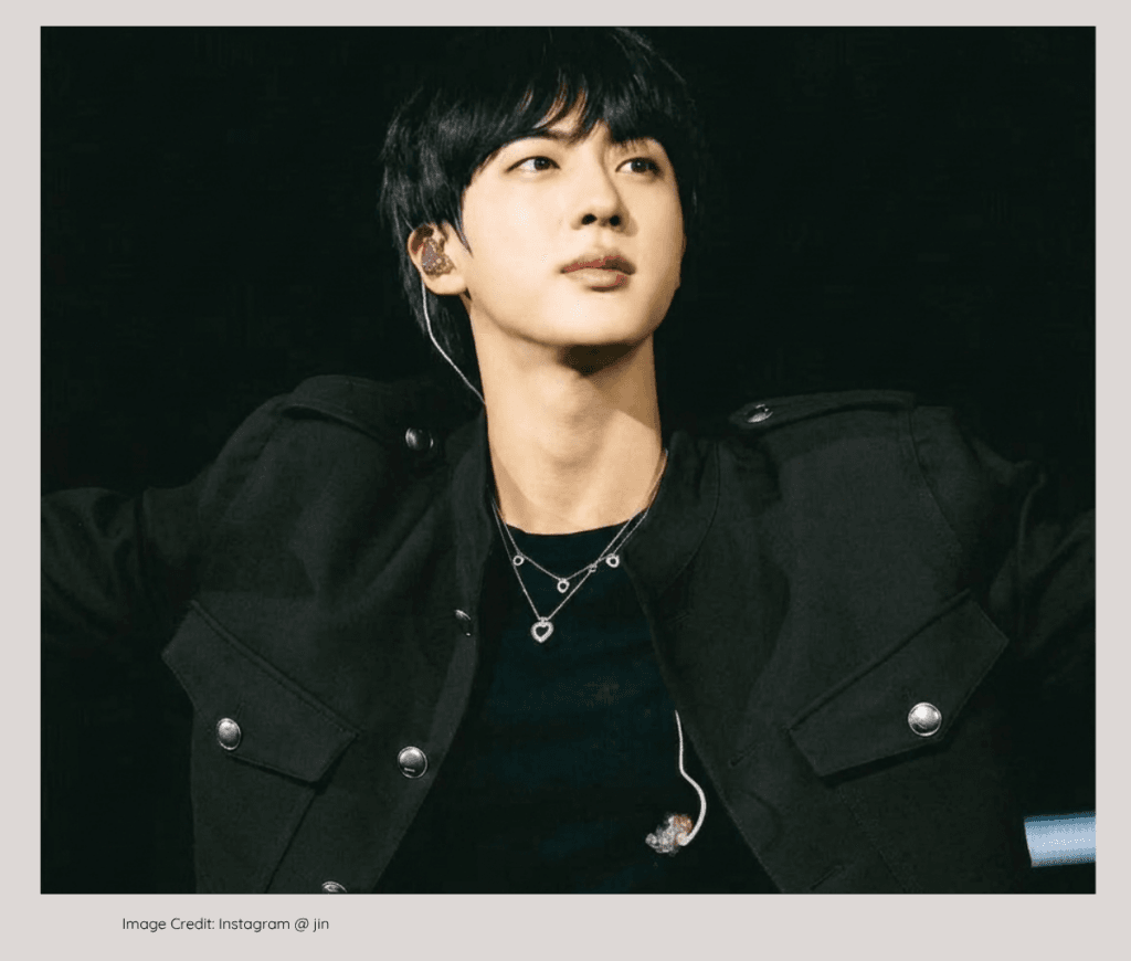 BTS Jin, top-ranking most searched male idol on YouTube Korea 2026.
