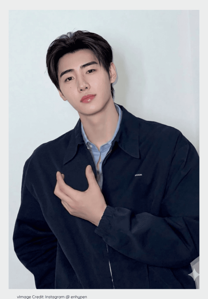 ENHYPEN Sunghoon’s striking features among top K-pop male idols.