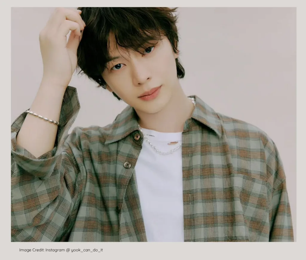 BTOB Yook Sungjae posing, born to a successful millionaire CEO father.