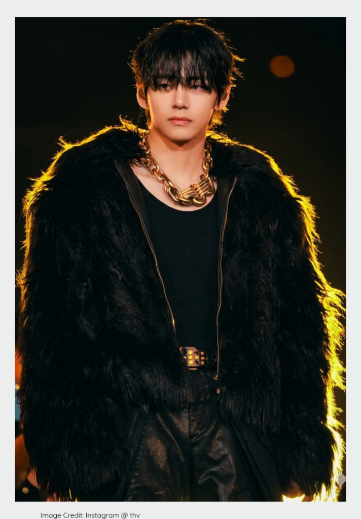 V from BTS, ranked among the most handsome K-pop idols.