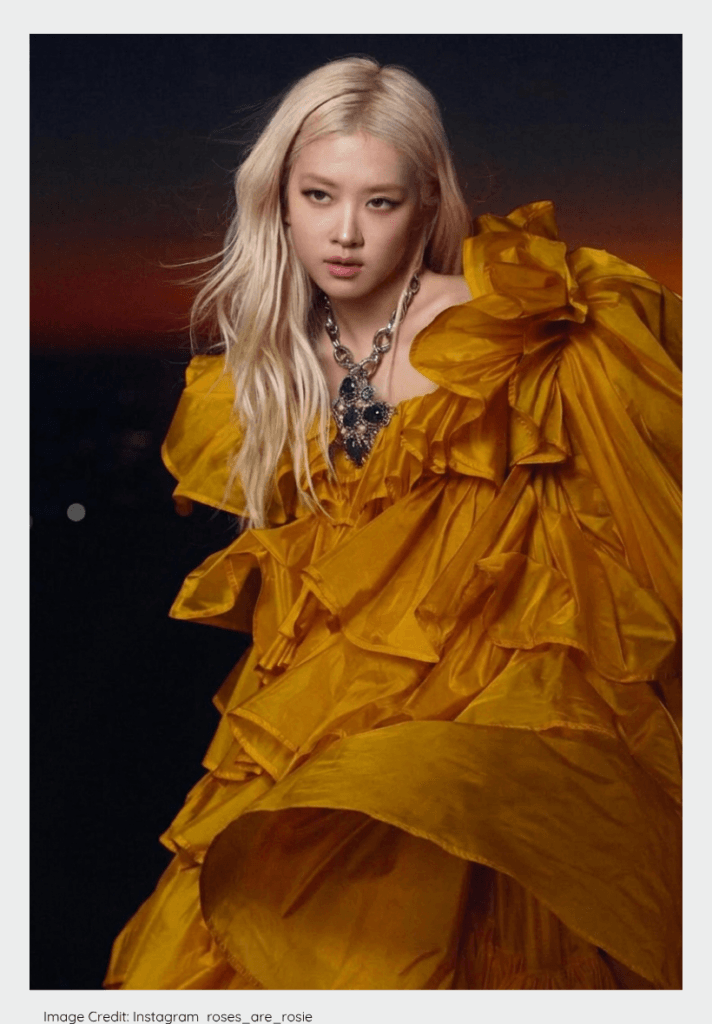 Blackpink Rosé, featured among the most powerful kpop idols of 2026