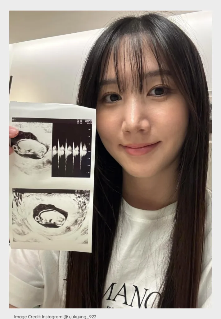 Hong Yoo-kyung shares pregnancy announcement with ultrasound photos