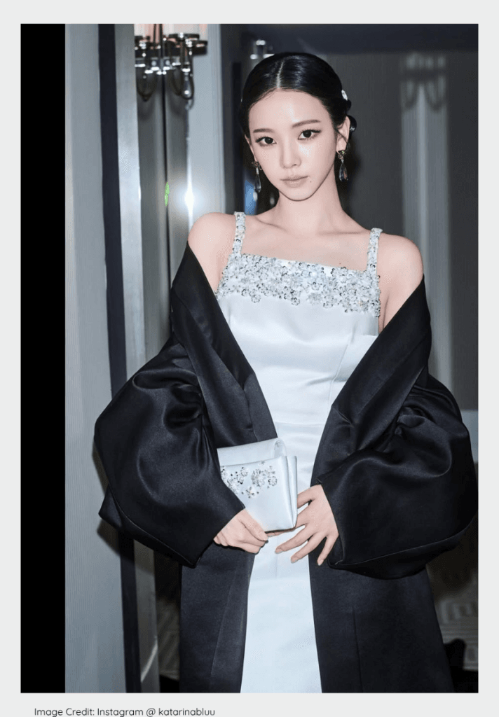 aespa Karina in hanbok-inspired Prada dress at K-pop Met Gala 2026 red carpet