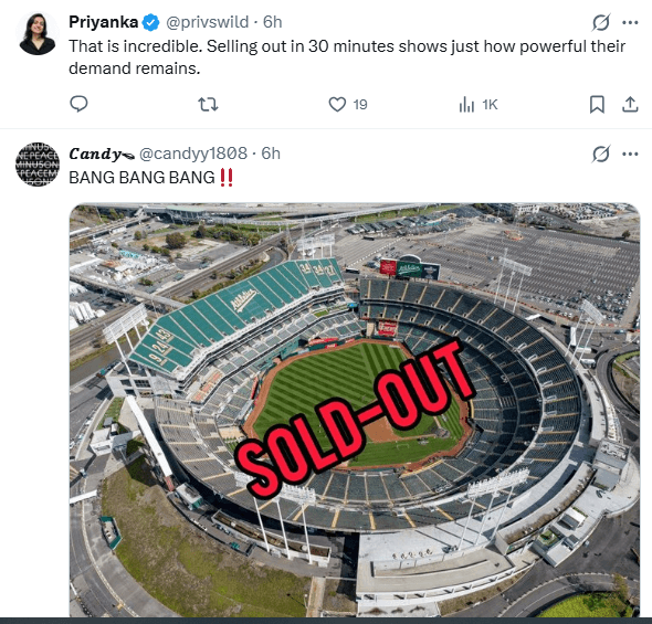 Longtime fans on X react to sold-out BIGBANG 2026 tour in Oakland.
