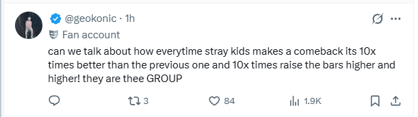 fan comments praising the Stray Kids Run It MV and its ending rap section.