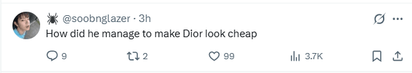 Social media backlash and hate comments targeting Seonghyeon at Dior show.