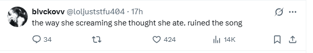 Social media comments criticizing Ahyeon’s vocal technique