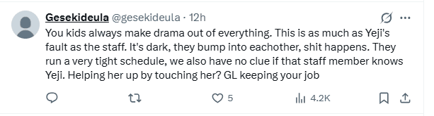 MIDZYs defending the staff member during the ITZY Yeji stage incident.