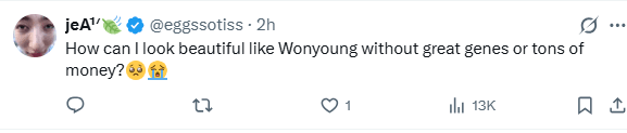 Netizen reactions and positive comments on Wonyoung's unedited no makeup look
