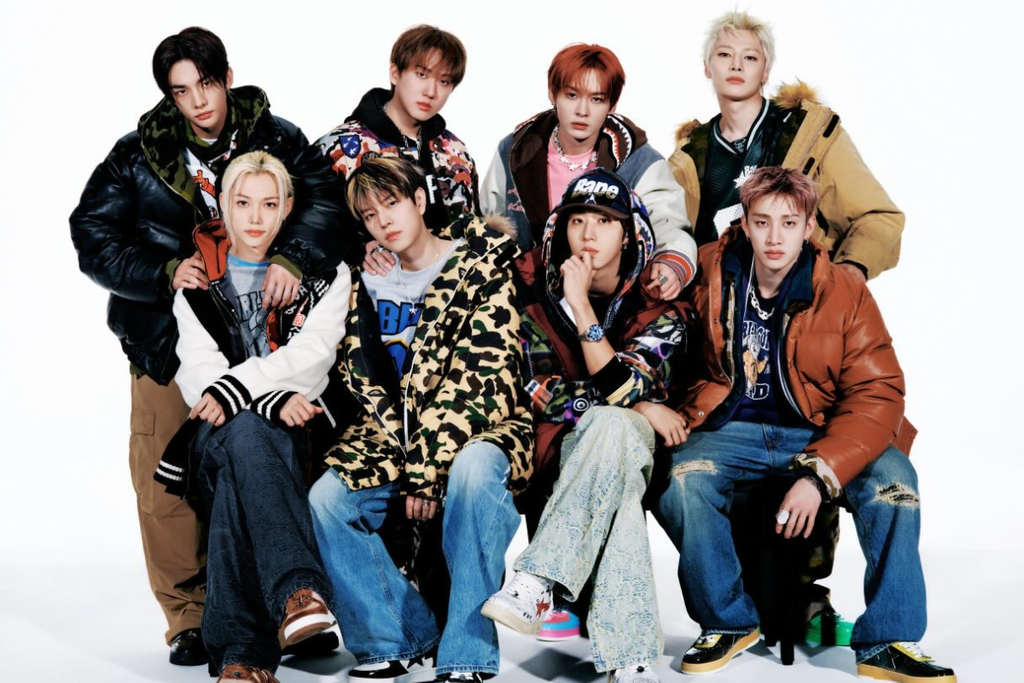 Stray Kids group members protesting the 2027 Kpop Grammys boycott